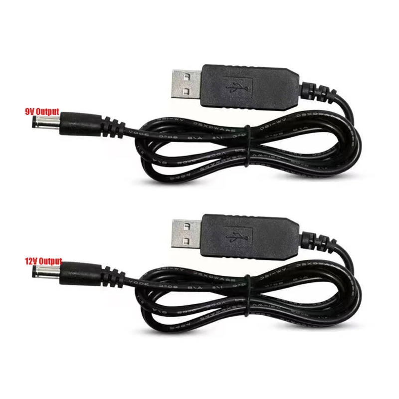 USB Power Line for DC 5V to for DC 9V / 12V Step UP Module Adapter USB Converter Cable 2.1x5.5mm Plug Accessories
