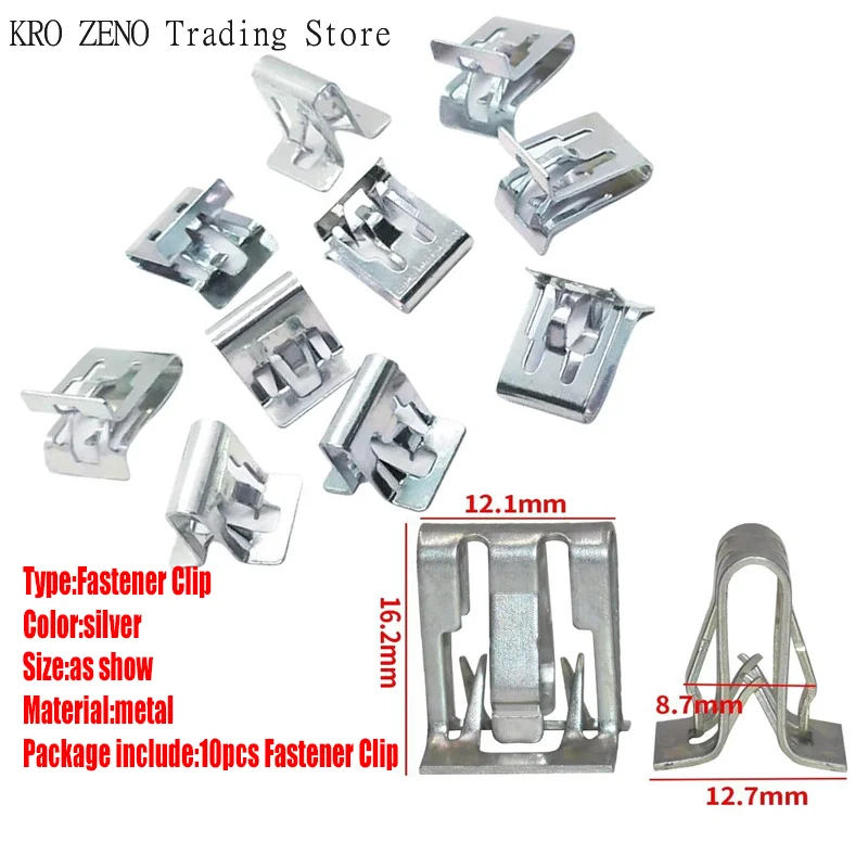Metal Fastener Clips General Use Door Sill Iron Buckle Dashboard Side Panel Audio Clips Car Retainer Moulding Trim Accessories