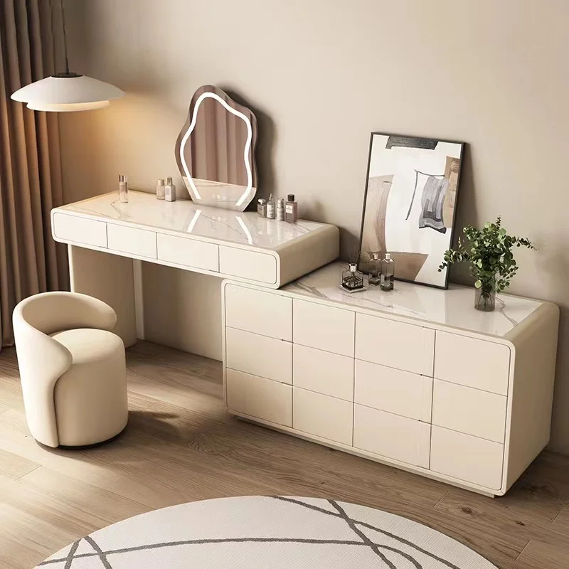 

Comfortable Furniture Luxury Aesthetic Room Nail Salon Makeup Toilets Vanity Desk Mirror Closet Girls Organizer Meuble Chambre