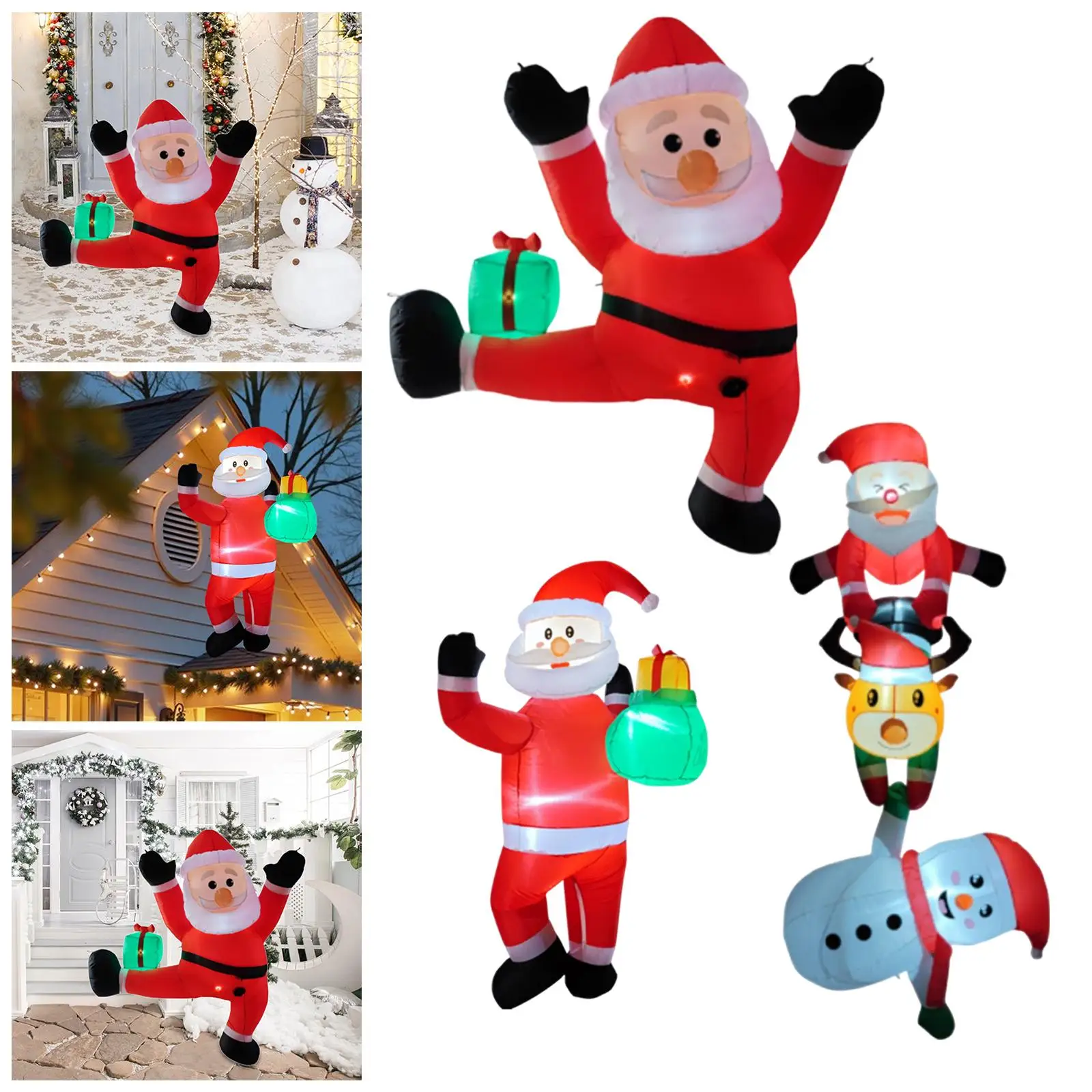 

Рождественские надувные украшения, уличный декор, креативный встроенный светодиодный праздничный дисплей для дома, патио, гаража, крыльца