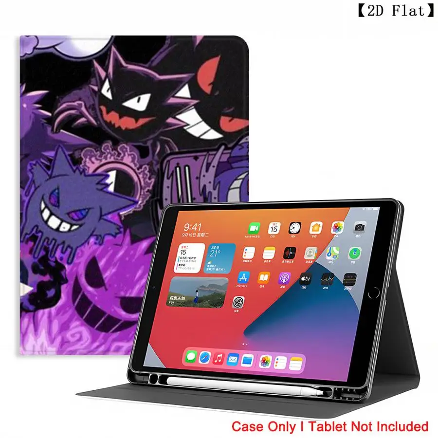 with Pencil Slot Case for Xiaomi Redmi Pad SE K Pad 8.8 9.7 12.4 Inch Pad 5 6 7 8 Pro Pad 6s Pro 7 Ultra Anime Pokemon Gengar 4