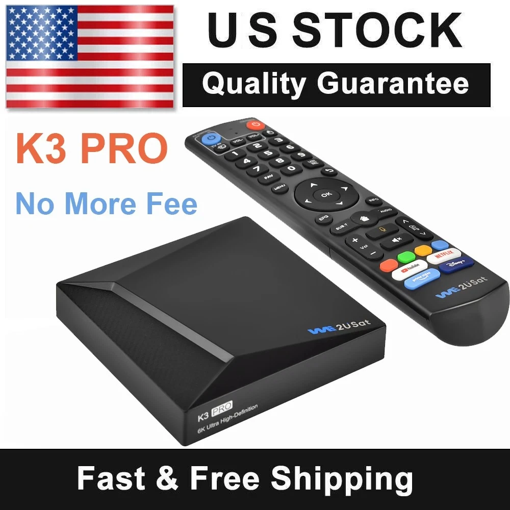 

We2USat K3 PRO+ Оригинальная Смарт ТВ-приставка Android 4GB+32GB WiFi BT5.0 1000M HDR Медиаплеер, лучше, чем Vseebox V5PRO
