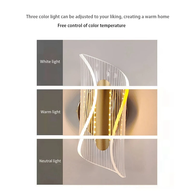 Modern Wall Sconce  Dimmable LED Wall Sconce Spiral Flow Design LED Wall Sconce For Living Room Bedroom Hallway 1 Piece