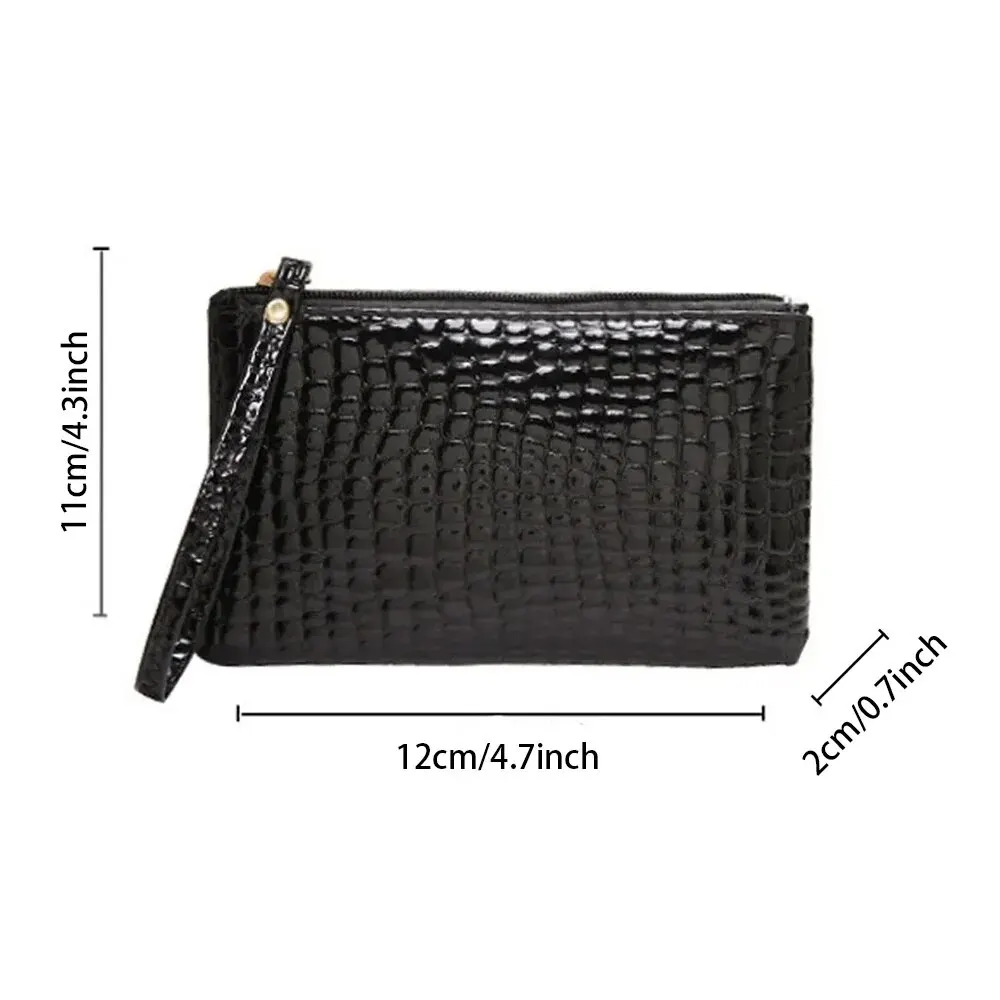 1Pcs Women\'s PU Leather Shoulder Bags Crocodile Pattern Clutch Fashion Crossbody Phone Small Coin Wallet Handbag Tote Bag