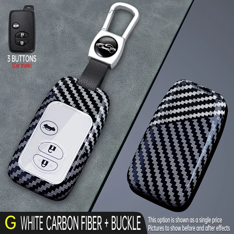 

ABS Car Remote Key Case Cover Shell For Toyota Auris Camry RAV4 Avalon Yaris Verso 2012 2013 2014 2015 2016 2017 ﻿