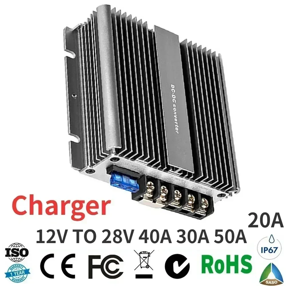 

12V TO 28V 20A 40A 30A 50A DC DC 11 to 16V Step Up Converter Charger Constant Current Battery For 28V Lead Acid Battery