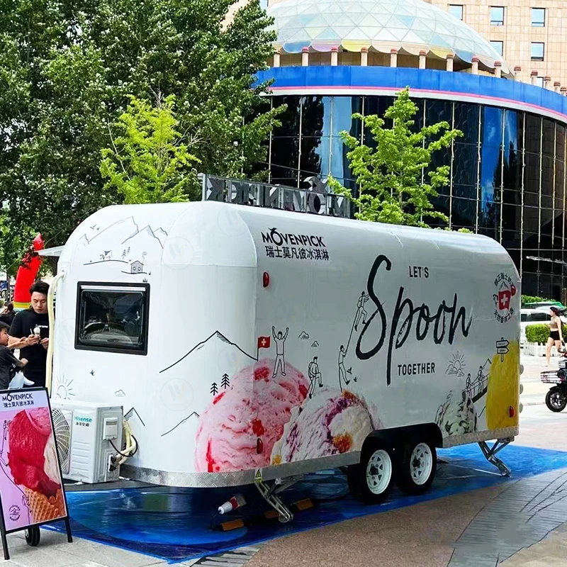 

OEM 2,2 м мобильный прицеп для еды, кухонная тележка для кофе Churros, грузовик для барбекю, пищевой концессионный прицеп, производитель, оптовый заказ