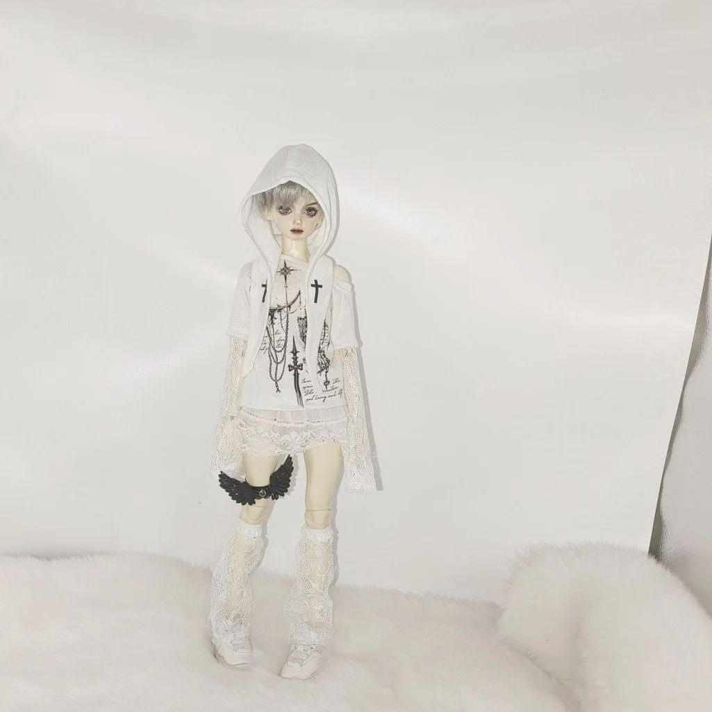 （customization 30day）BJD doll clothes suitable for 1/4 1/6 size white skirts clothing set doll accessories (5 points)