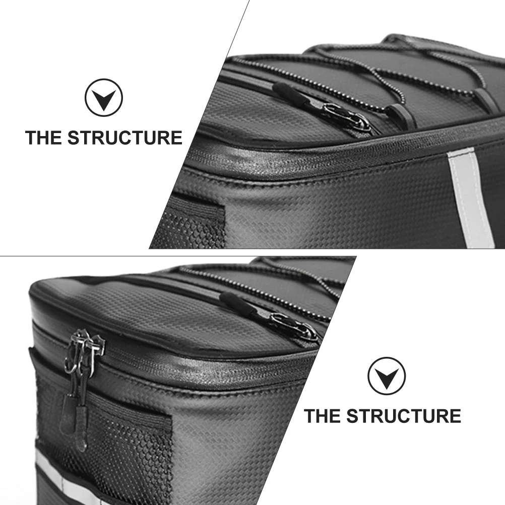 1Pcs Waterproof Tail Bag 9L Multi Functional PU Bike Trunk Bag Easy Install Rear Carrier for Bicycle Motorcycle Ride