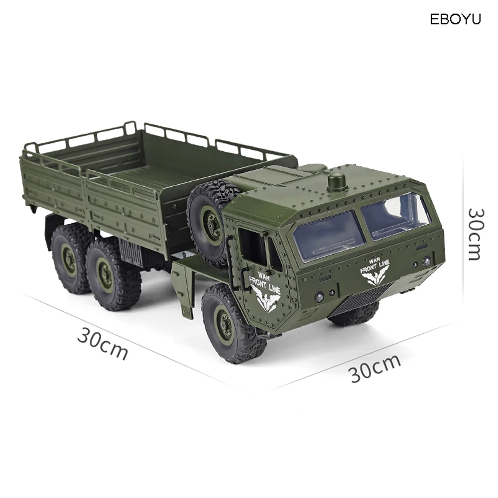 JJRC RC Military Truck 1:16 2.4G RC Car 6WD High Speed 15km/h Remote Control Truck Off-Road RTR Gift Toy for Kids