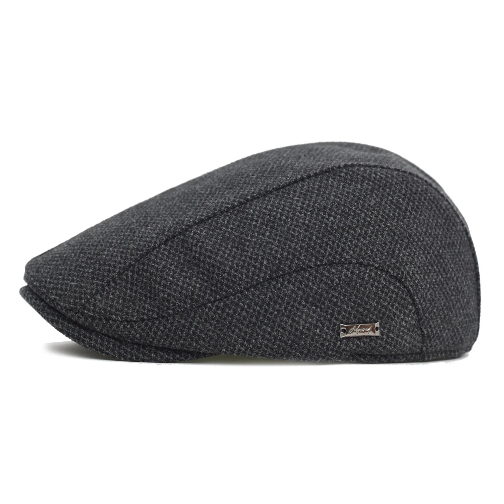 Winter Herbst Warme Zeitungsjunge Mütze Männer Frauen Plaid Dicke Vintage Casual Berets Mode Flachen Hut Schirmmütze Einstellbar – Detail 6