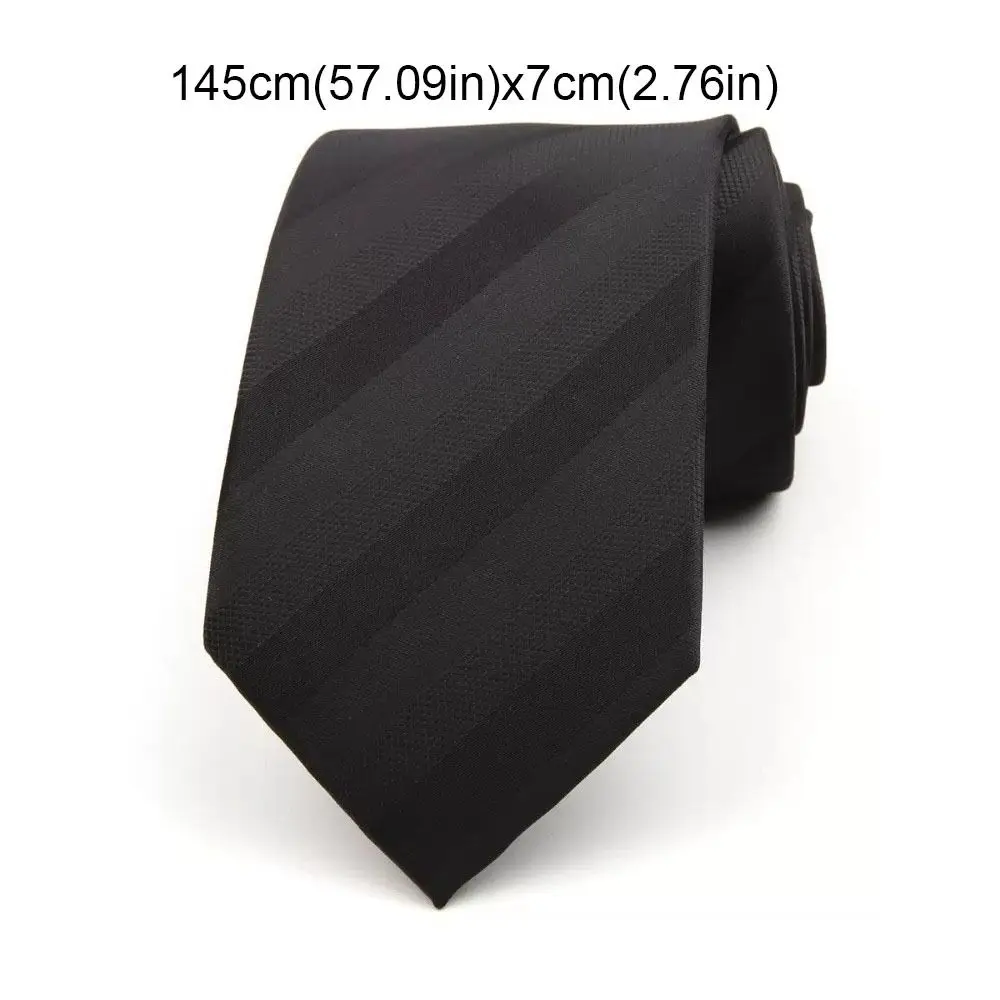 Classique couleur unie noir cravate rayures florales hommes cravate attachée à la main réglable rétro cravate chemise