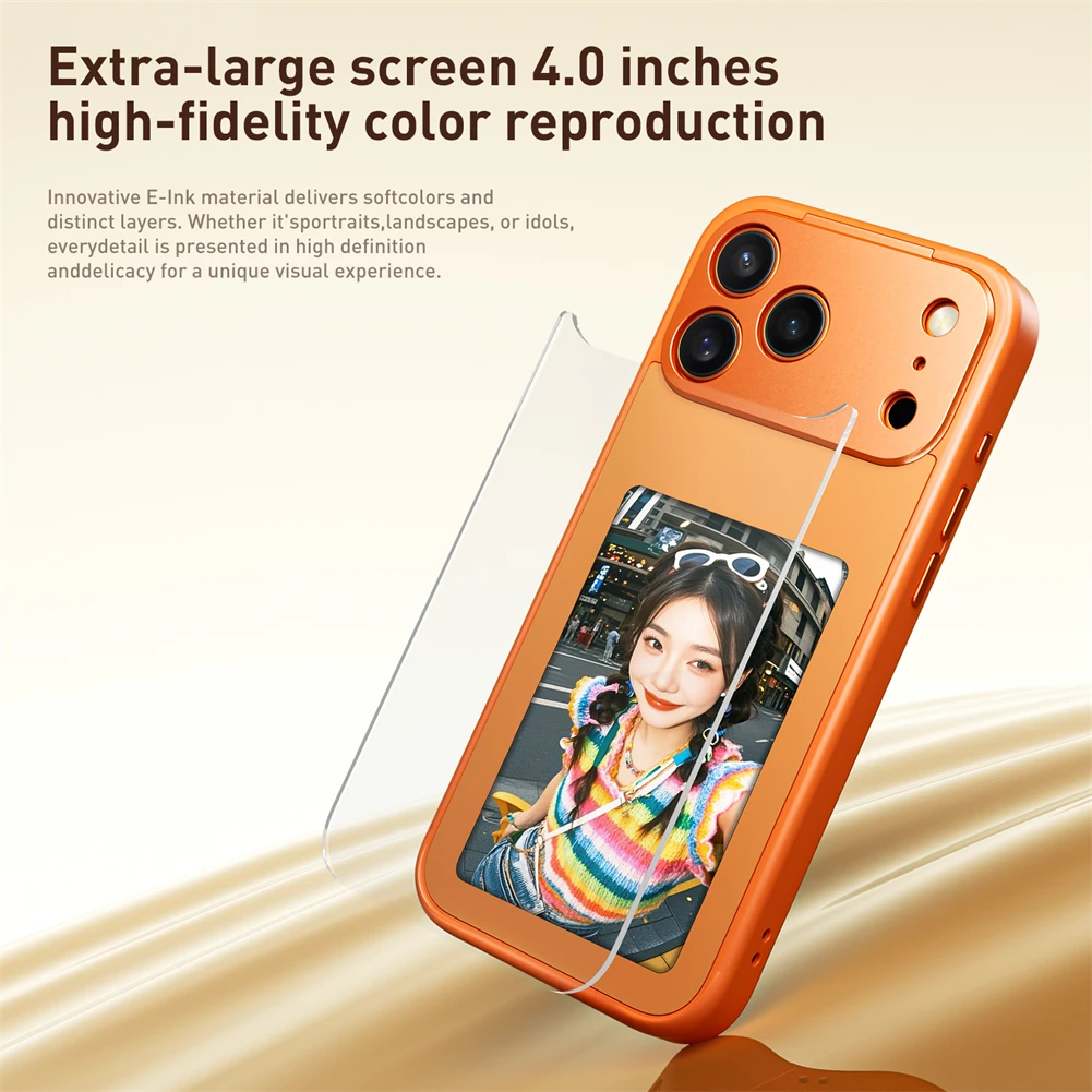 NFC Function AI Phone Cases For iPhone 17 Pro Max ink Screen DIY Luxury E ink Screen Display Customized Phone Case