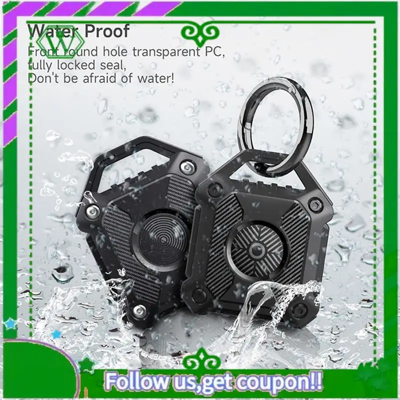 AC34-For Airtag Locator Soft Silicone Protective Cover Waterproof Anti-Lost Anti-Scratch Case With Keychain Accessories