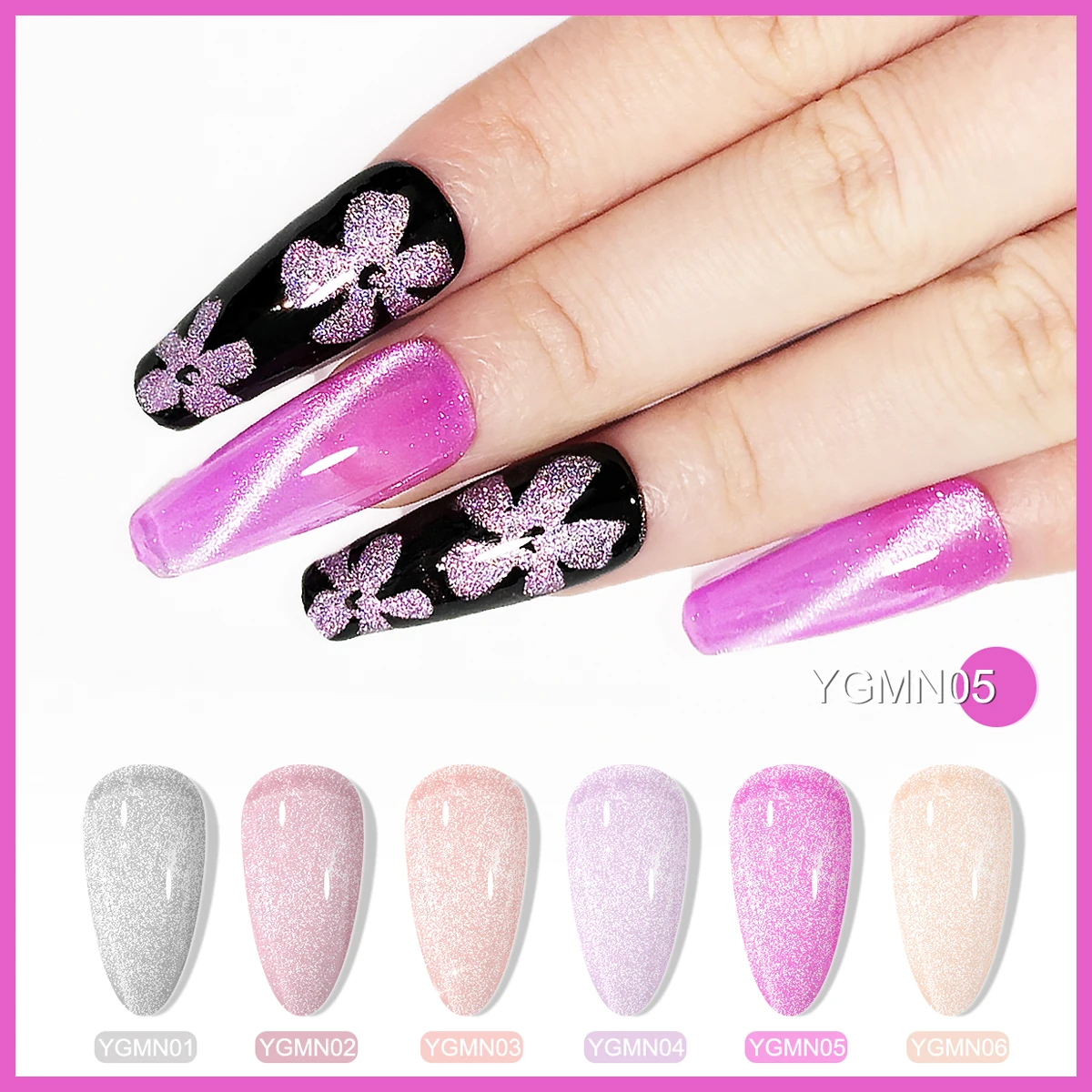 젤 네일 폴리쉬 - 6가지 색상 형광 네온 젤 네일 폴리쉬 UV/LED 글로우 효과 네일 폴리쉬