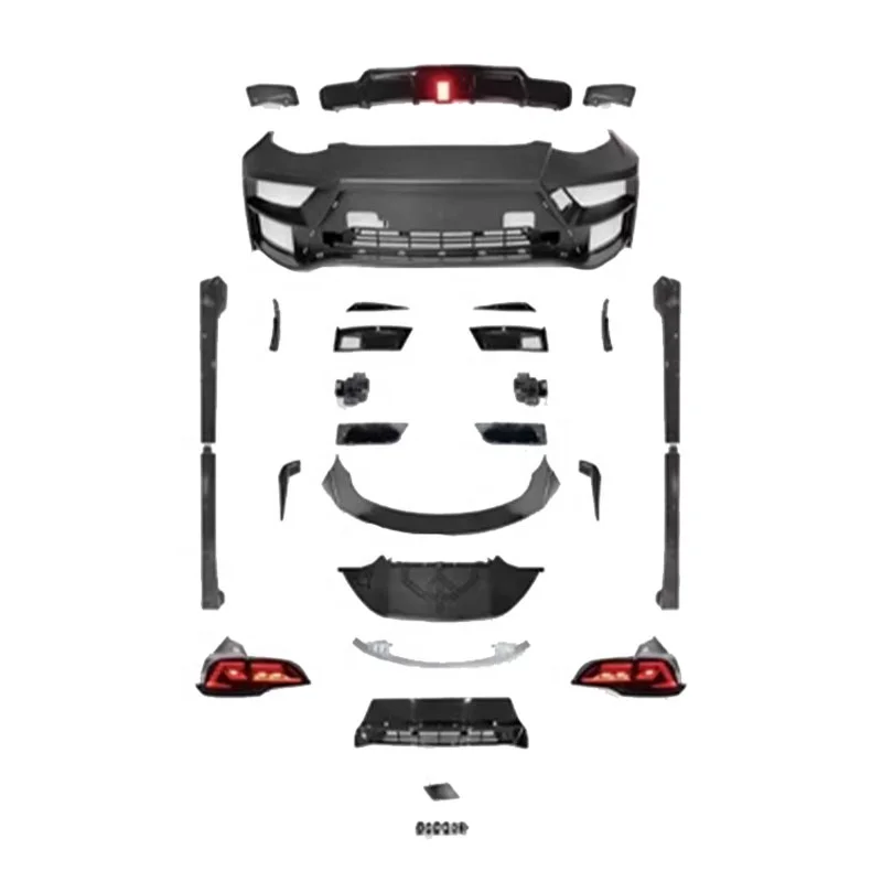 

Car bumpers For Tesla Model 3 Spoiler Front Bumper Grill Rear lip Tail Light Hot Sale Auto Parts For 2017-2021