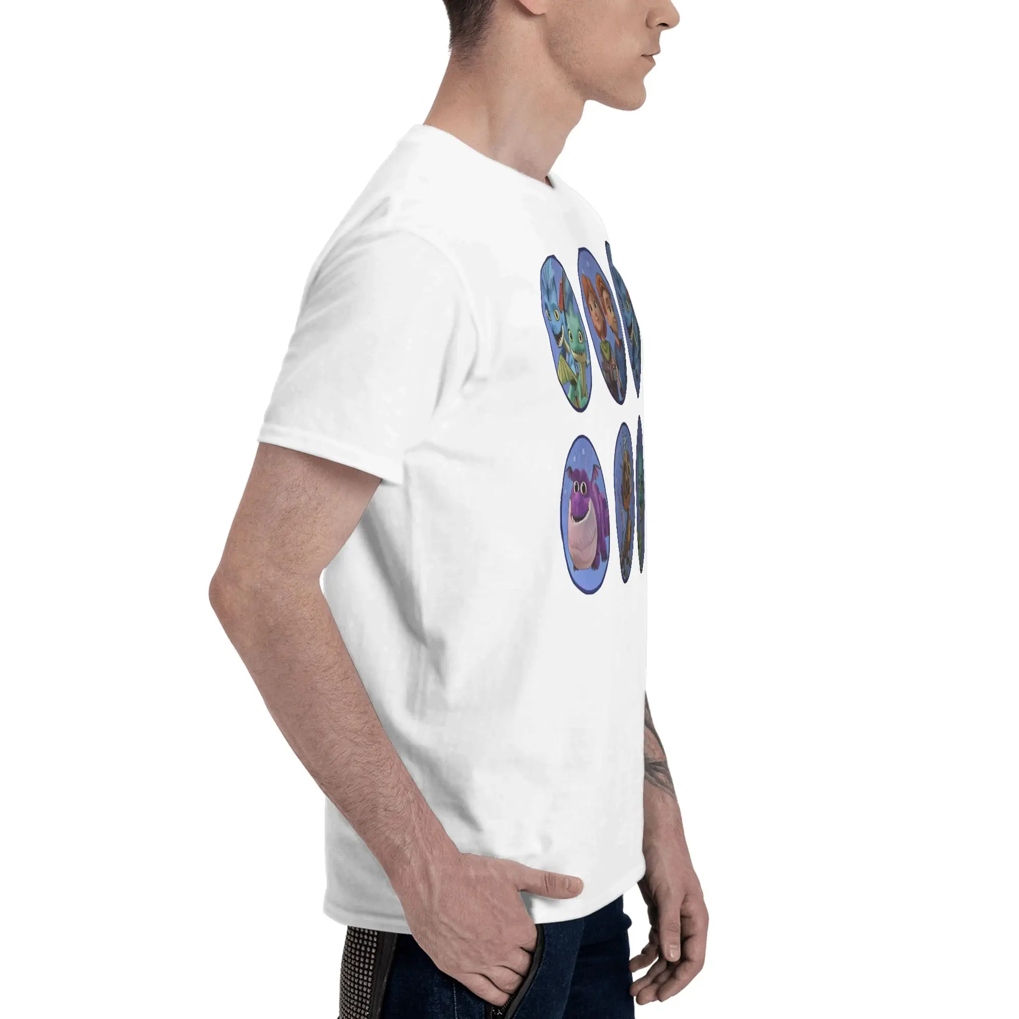 Dragons Rescue Riders Dakimakura Cloud-Like Feeling Reversible T-shirt Artistic Girl Basic Tee