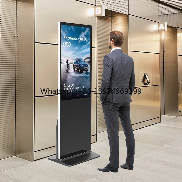 HD Android Lcd Display Touchscreen Kiosk Indoor 43 49 55 Inch Floor Stand Android Digital Signage
