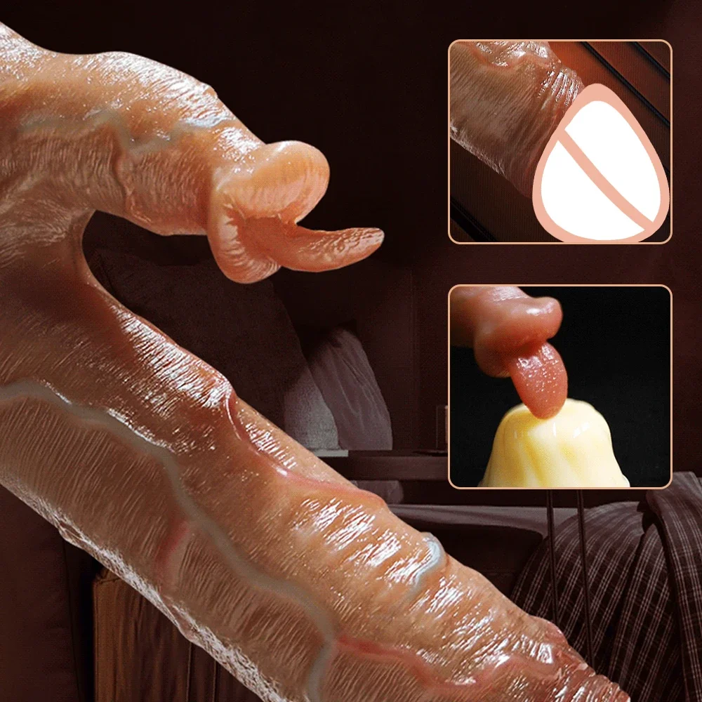 Thrusting Realistic Dildo Vibrator Heating Vibrators Feels Like Skin Suction Cup Penis Remote Control Adult Sex Toys for Women