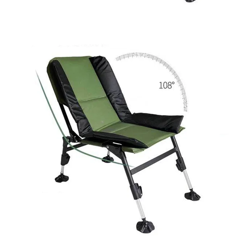 High quality luxury outdoor folding chair carp fishing   recliner chair with adjustable legs