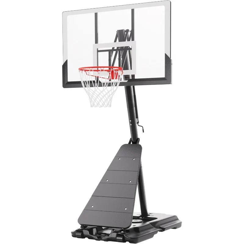 

Feelwin Basketball Hoop Outdoor System with 10ft Height Adjustable, 45/48in Steel Frame Backboard Basketball Goal