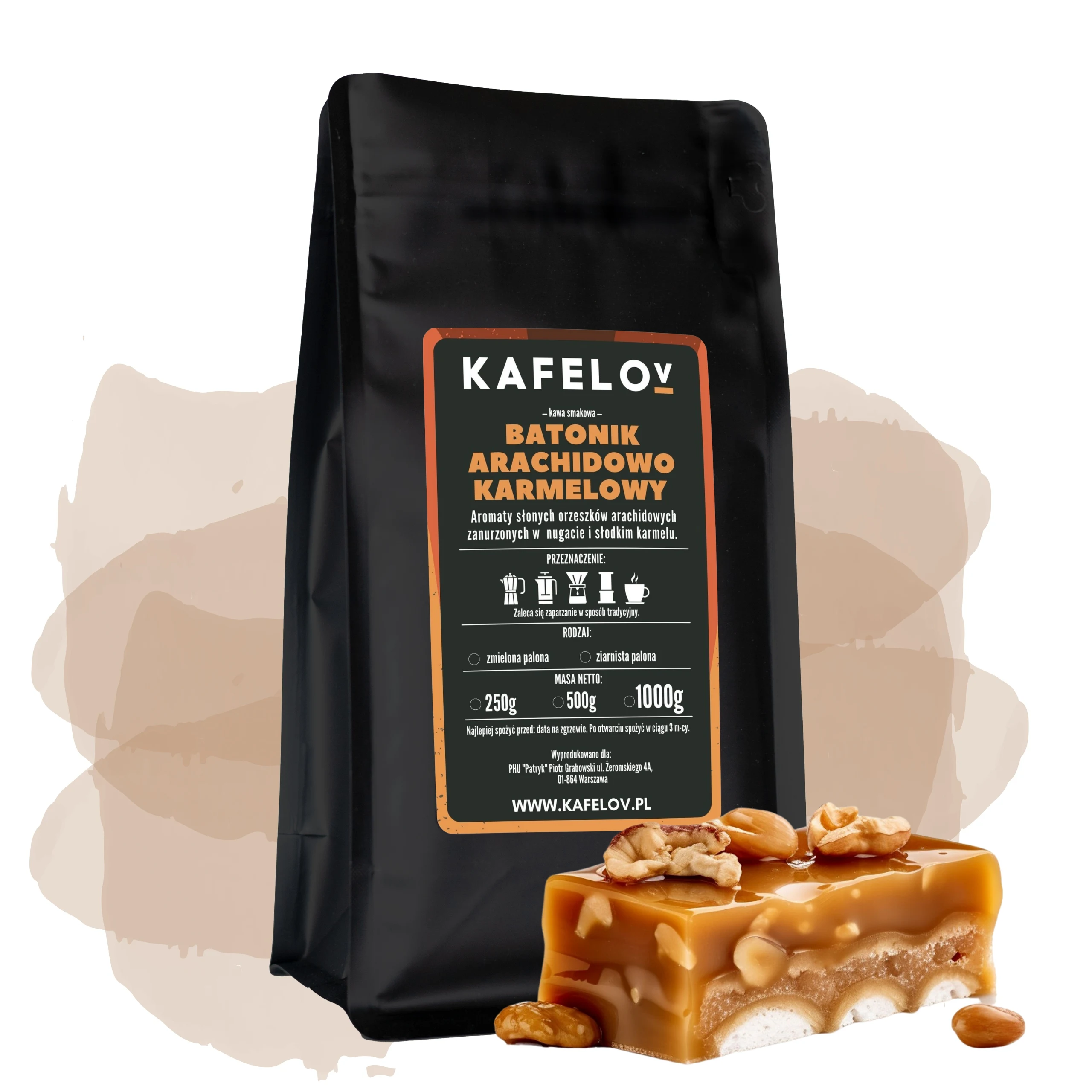 Kafelov Kaffee BATONIC ARACHIDE CARMEL 1KG Ziar