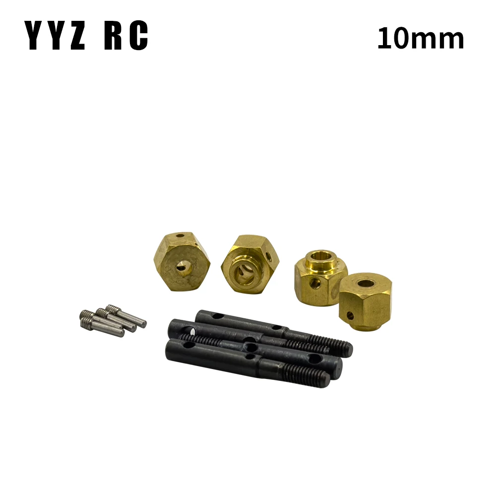 Mozzo ruota in ottone più pesante da 12mm adattatore esteso in metallo per parti di aggiornamento Axial Scx10 telecomando Rc Crawler accessori per auto 1/10