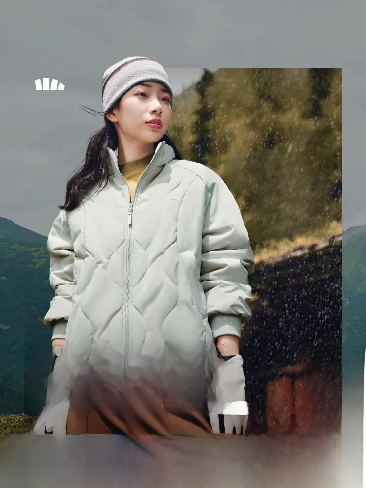 

Легкая стеганая куртка-бомбер Banana Le с узором, теплая, хлопковая, с V-образным вырезом, на молнии, с длинными рукавами, тонкая модель