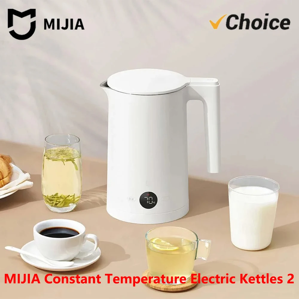 NEW MIJIA Constant Temperature Electric Kettles 2 LED Digital Display 4 Thermos Modes Water Teapots for Travel Heating Kettle