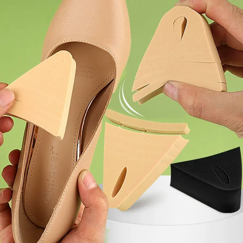 여성용 하이힐 통증 완화용 소프트 토 플러그 신발 속창, 앞발 쿠션 스폰지, 앞발 패드, 사이즈 조절 가능 인솔