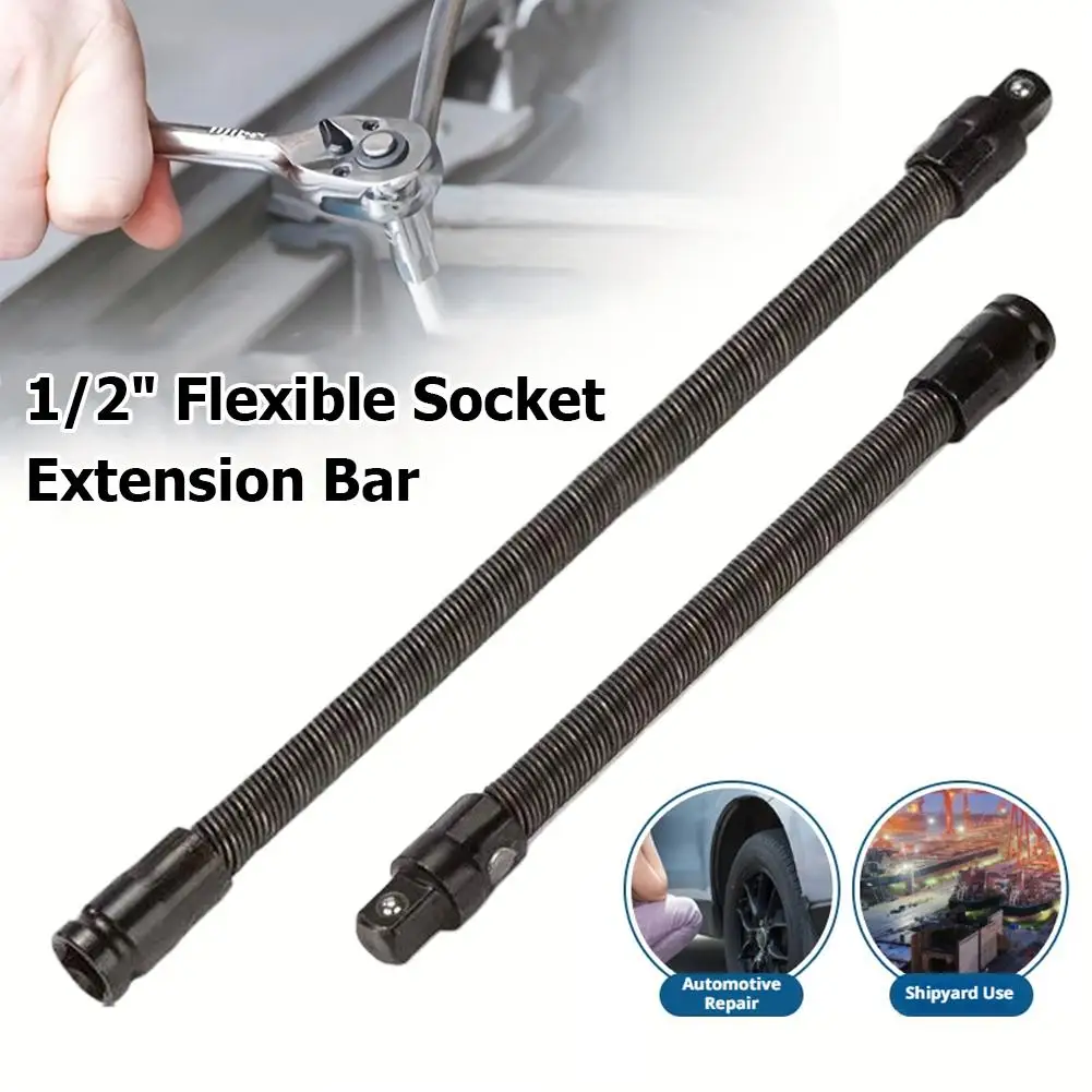 Flexible Socket Ratchet Wrench Drive Extension Auto Repair Tool 1/2 Driver Flexible Socket Extension Bar Wrench Extension Rod
