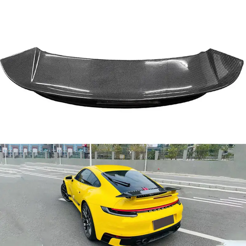 

992 Style Real Carbon Fiber Fibre Rear Trunk Spoiler Big Tail Wing For Porche 911 911.1 911.2 Turbos,100% TESTED WELL