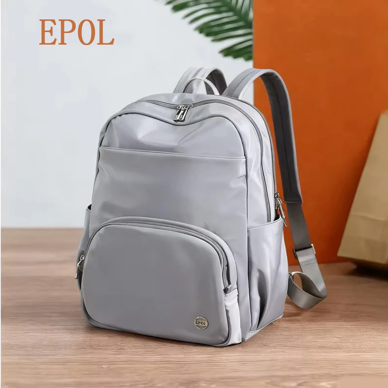 Epol Women's Backpack 2026 Trend Fashion Lightweight Waterproof Backpacks Commuter Casual Laptop Backpack Short Trip Bag 6105-07