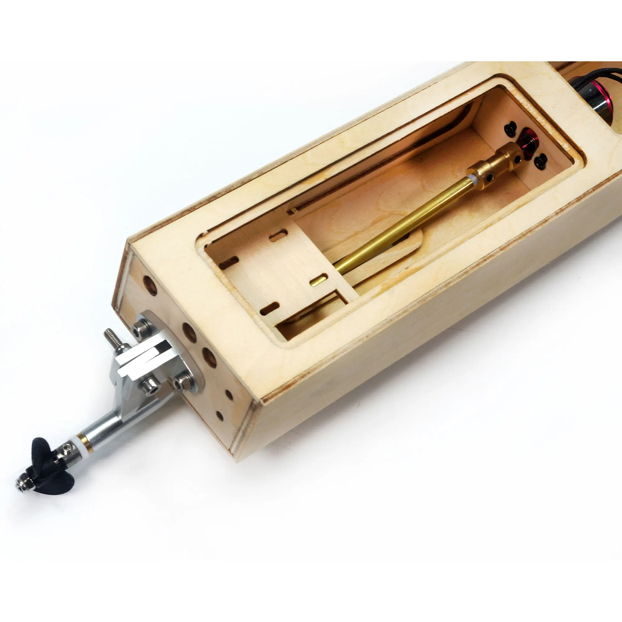Barca a velocità RC 495mm Sponson in legno Outrigger Gamberetti Kit di costruzione di modelli di barche da corsa Motoscafo radiocomandato