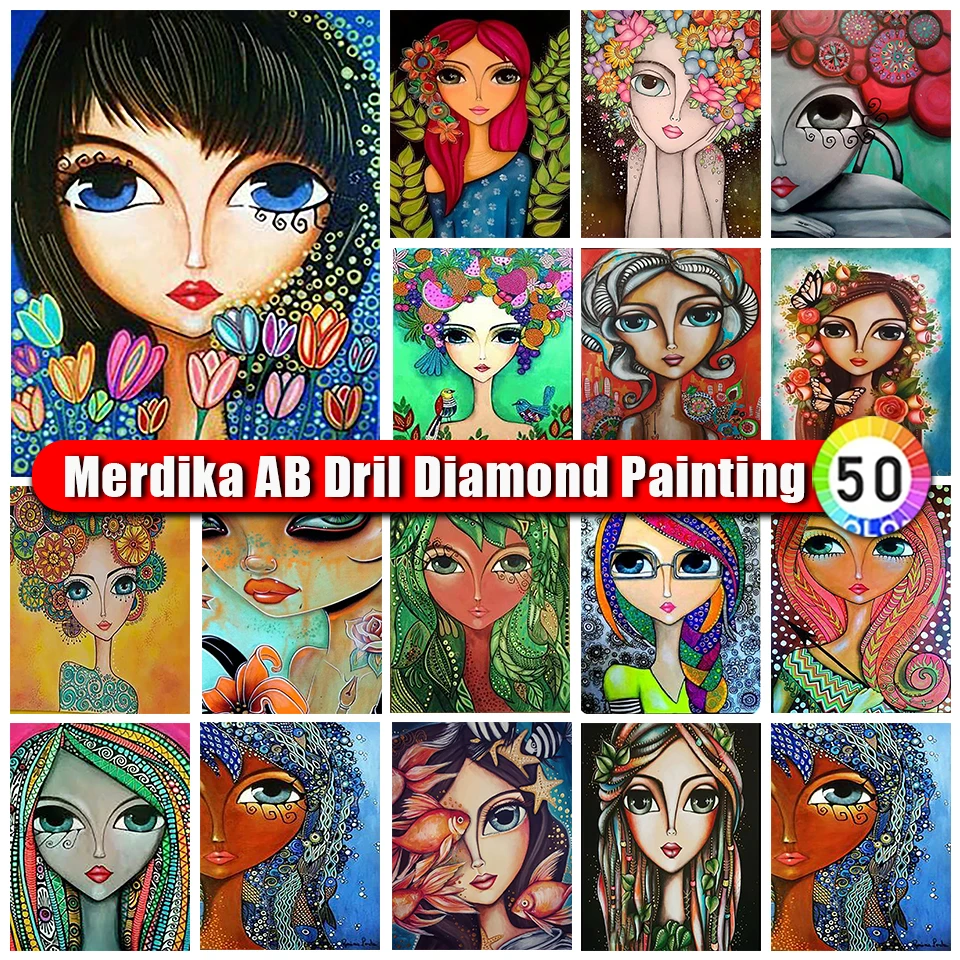 

Merdika Zipper Bag Diy AB Diamond Painting for Children Gift Full Drill Embroidery Mosaic Diamond Art Kit Cartoon Girls Picture