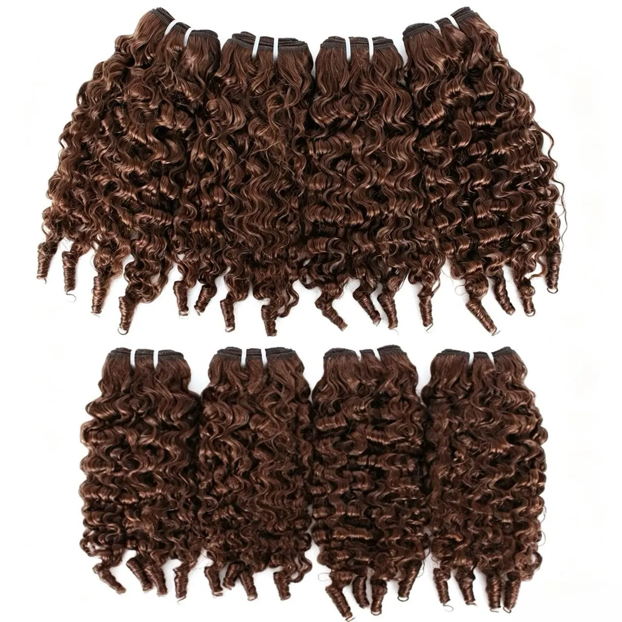 12A Chocolate Brown Burmese Curly Bundles Human Hair 3A 4C Real Human Hair Colored Deep Wave Bundle Raw Hair Bundles 1/3/4 Pcs