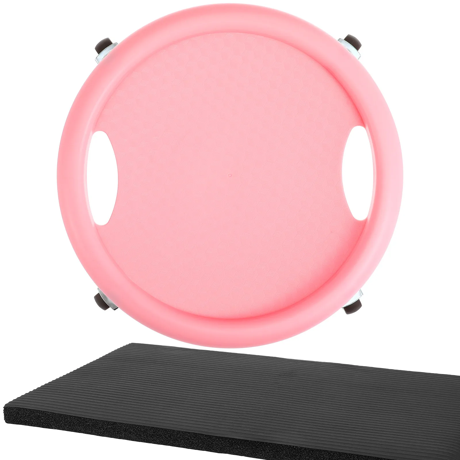 Four-Wheeled Ab Roller Wheel for ABS Workout Includes Knee Mat Multi-Directional Sliding High Weight Capacity Core Exercise