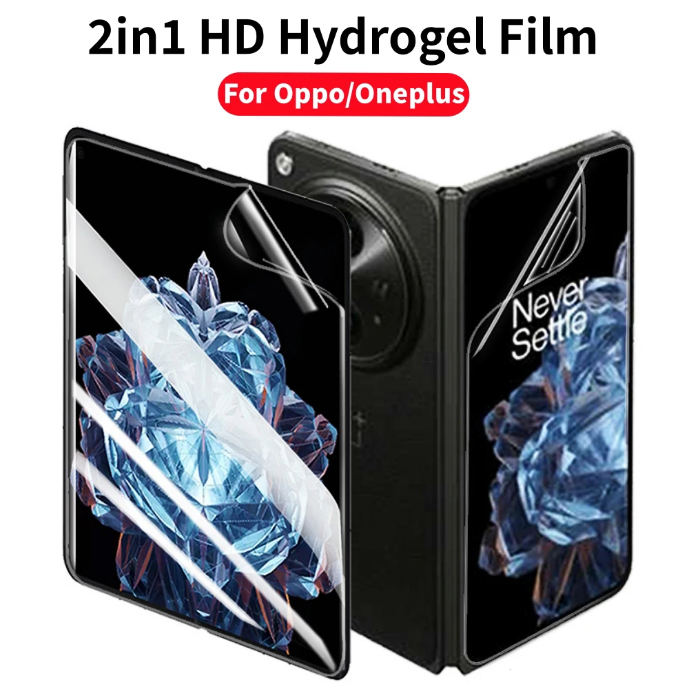 2in1 Soft TPU HD Hydrogel Film For OPPO Find N3 One plus Open Full Cover Screen Protector For OPPO FindN3 Oneplus Open Not Glass