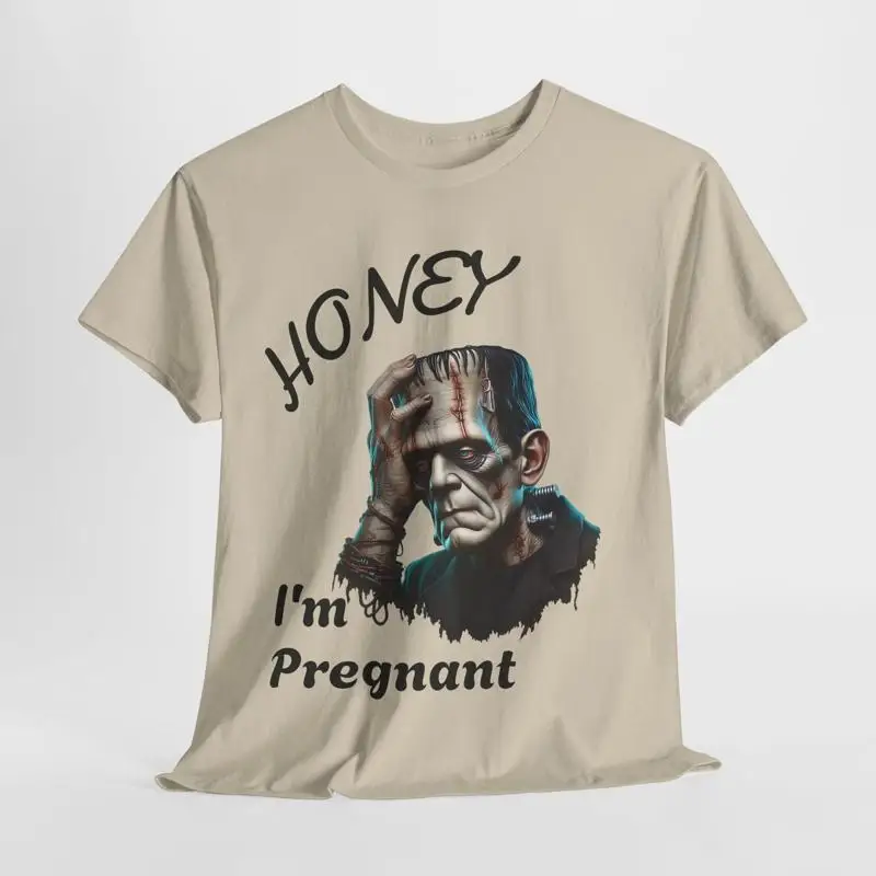 Frankenstein Honey I'm Preganat T shirt Expecting Mother fun Silly Humor Art