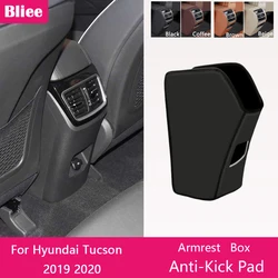 For Hyundai Tucson 2015 2016 2017-2023  Rear Armrest Box Anti Kick Pad Microfiber Leather Protection Cover Mat Accessories