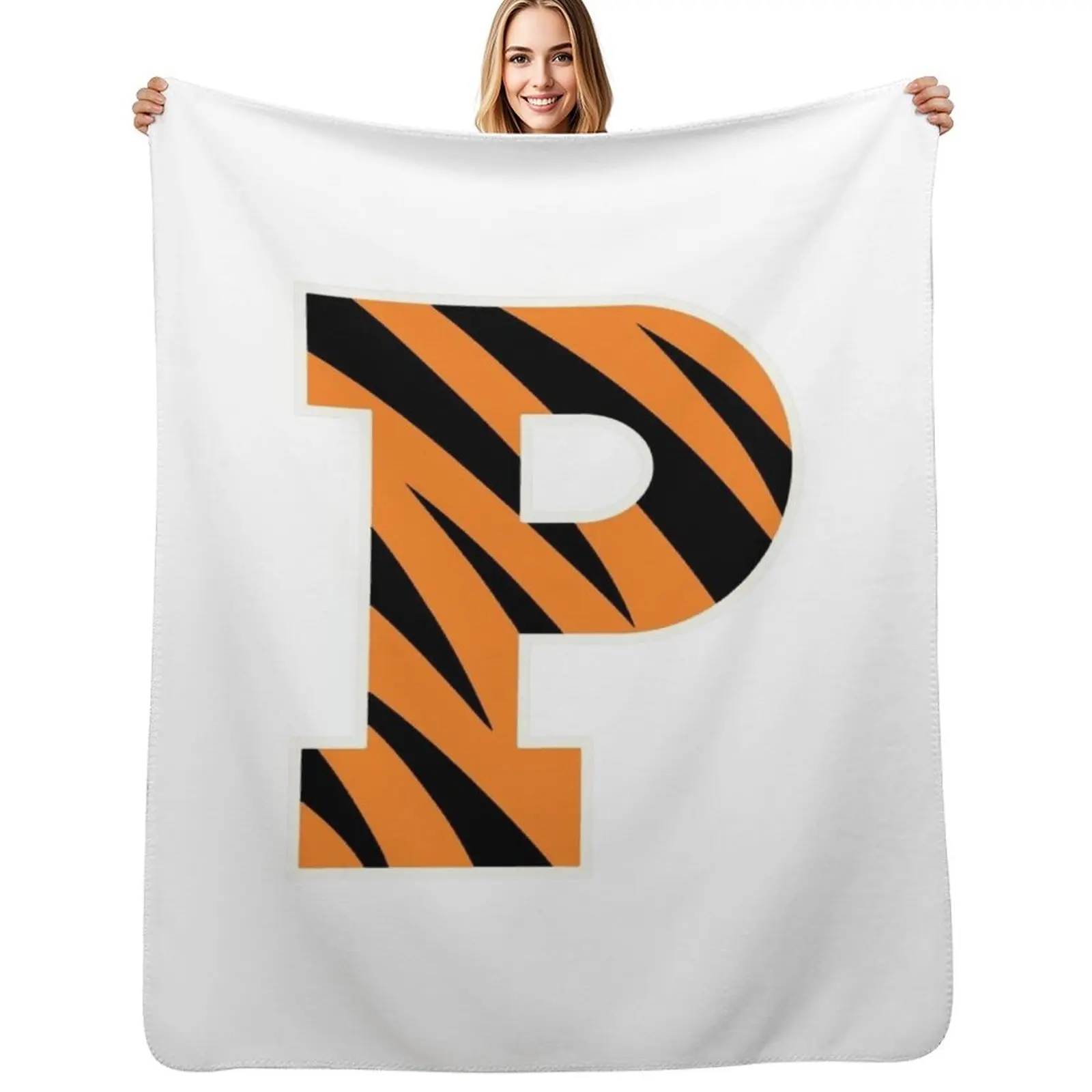 

Princeton Logo Throw Blanket Hairy decorative Personalized Gift Blankets
