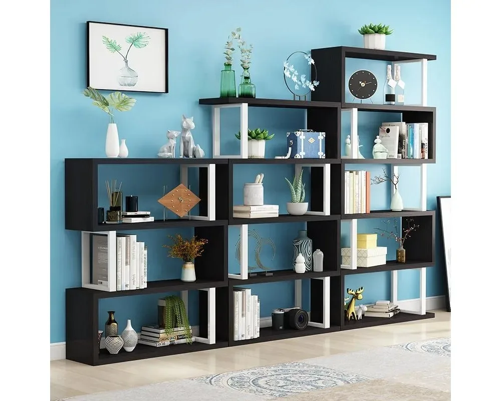 Multi-layer floor-to-ceiling bookshelf storage rack simple combination bookcase living room partition display storage shelf stee