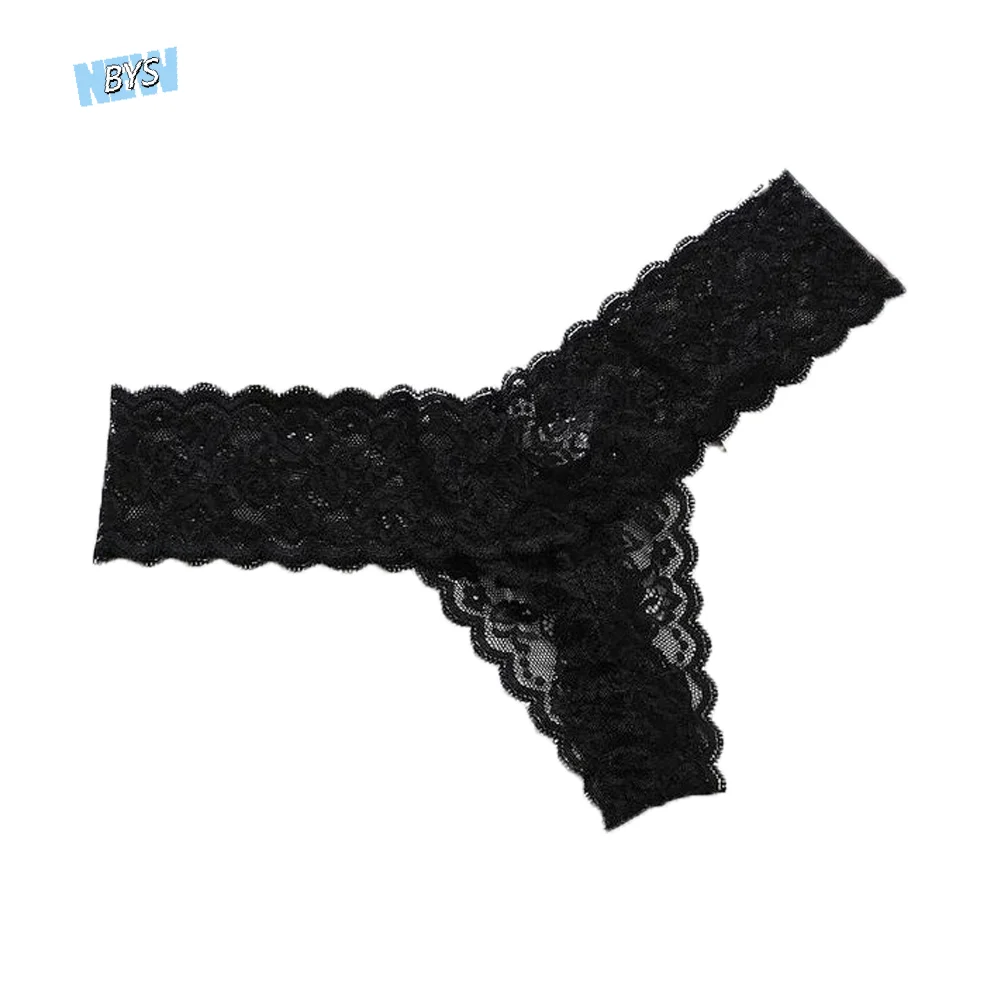 

Sweet Low Waist Lace Seamless Panties Bow Thong Underwear for Women Cotton Crotch Transparent Mesh Lace Briefs Girl