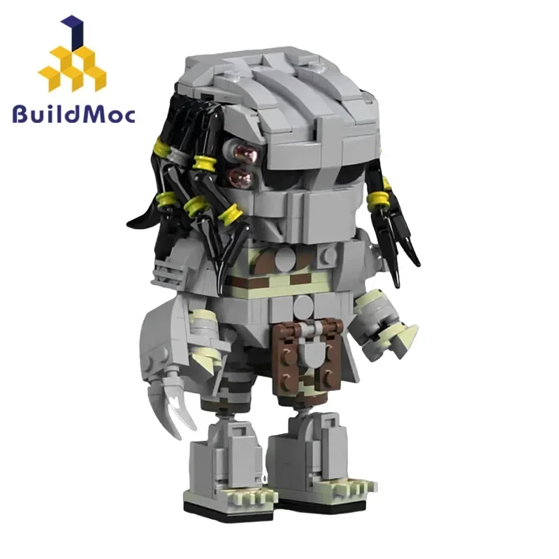 BuildMoc For Aliens Predators Monster Brickheadz Building Blocks Kit Horror Hunter Animal Idea mattoni giocattoli per bambini regalo per bambini