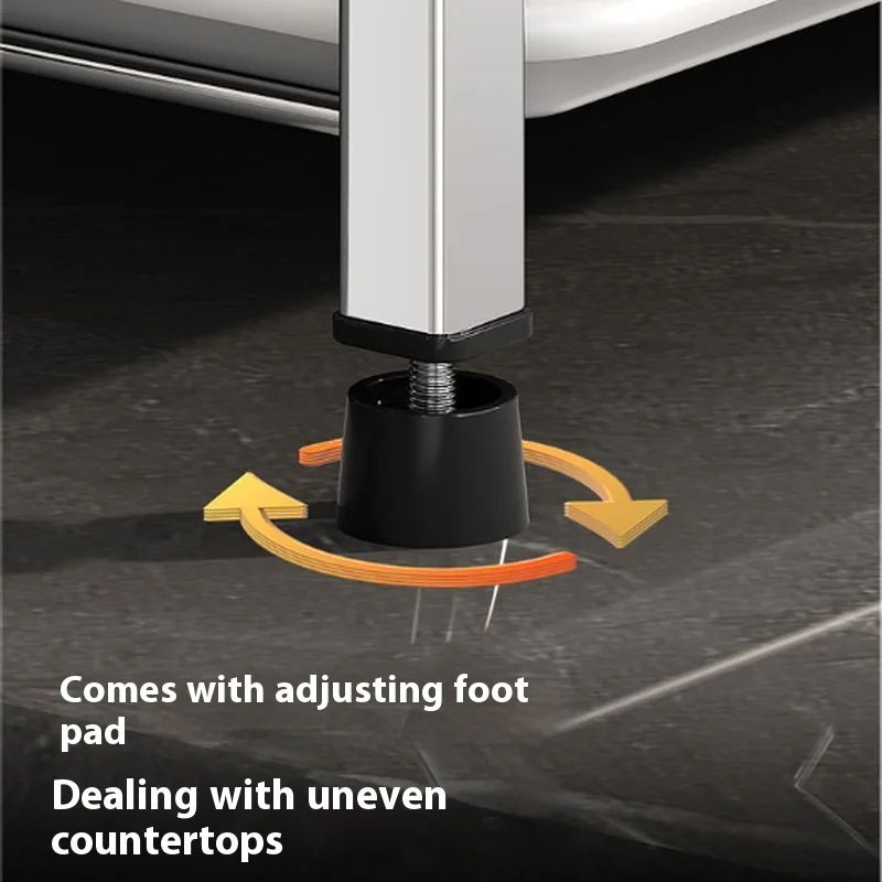 متوفر في المخزون 304 رف تخزين المطبخ من الفولاذ المقاوم للصدأ ورف الصرف رف وعاء متعدد الوظائف وعاء تخزين عيدان تناول الطعام