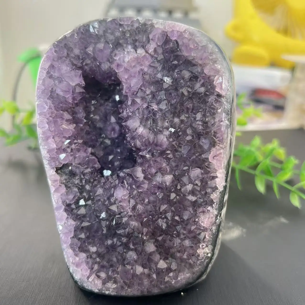 753g 11cm  Natural Uruguay Dream Amethyst Calcite Quartz Crystal