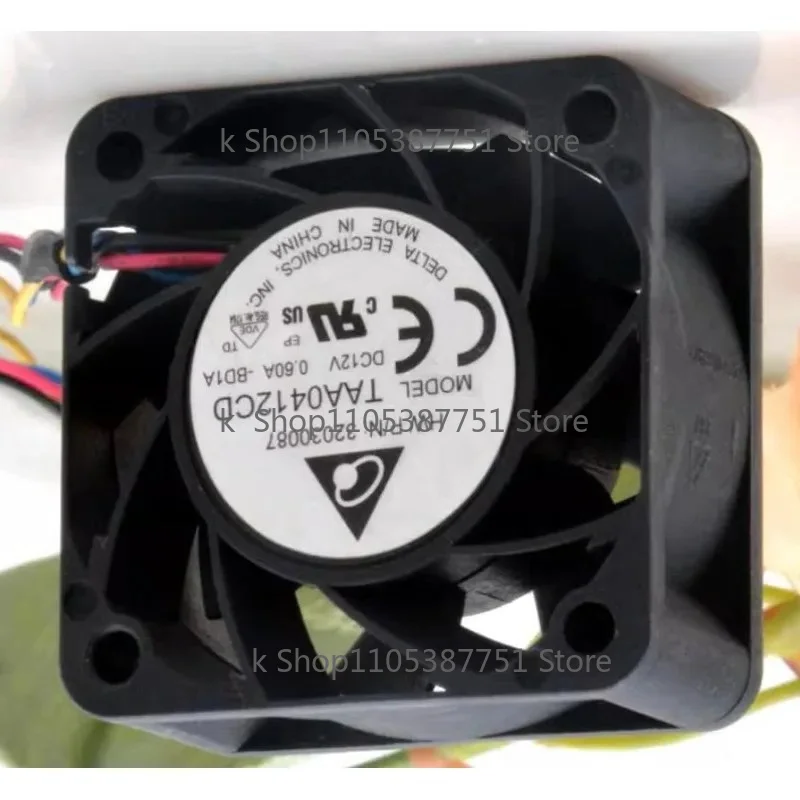 New Cooler Fan for Delta TAA0412CD 4020 12V 0.60A 4CM Dual Ball Temperature Controlled Cooling Fan 40*40*20MM
