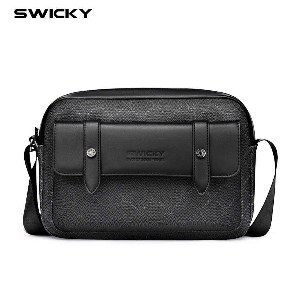 SWICKY Messenger Bag Men Fashion Cross Body Business Bag Waterproof Outdoor Single Shoulder Bag