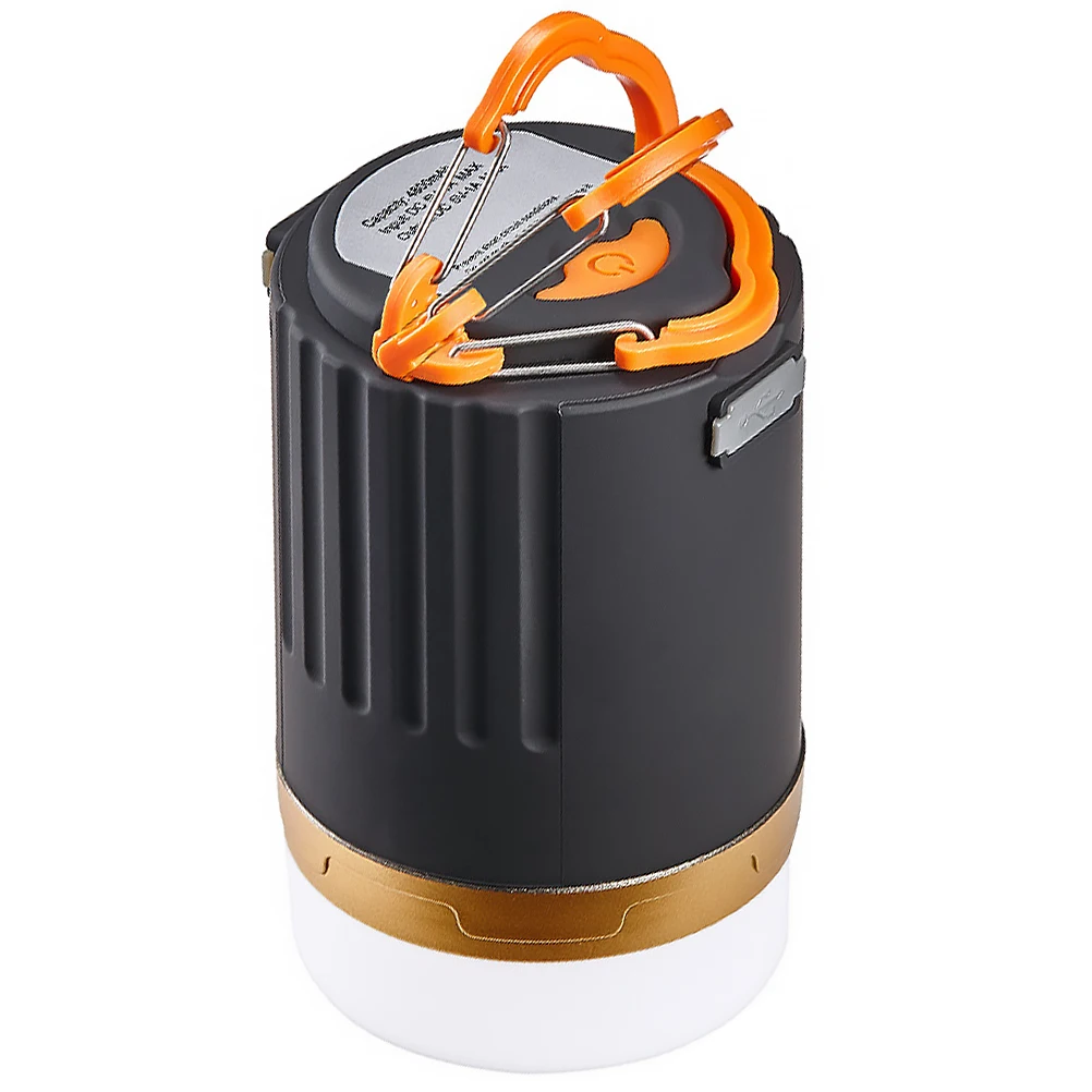 

1 set Portable LED Tent Light USB Rechargeable Camping Lantern Magnet Design Frosted Shade Remote Control Brightness Adjustable