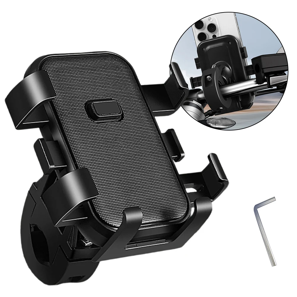 

Mobile Phone Bracket Electric Bike Holder ABS Material Construction Adjustable Viewing Angle Automatic Locking Feature